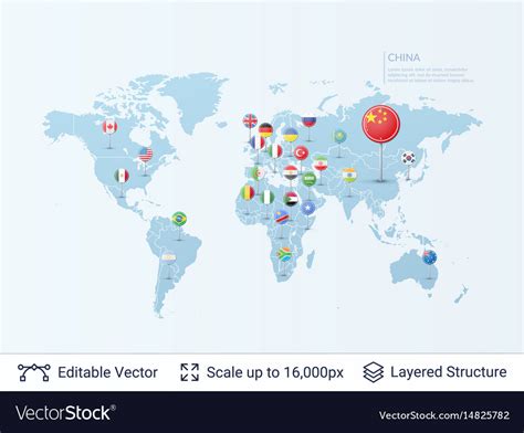 World Flag Map Clip Art