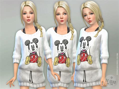 Mickey Sweater Dress By Lillka At Tsr Sims 4 Updates