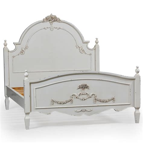 Cream Kingsize Antique French Style Bed French Bedroom Furniture