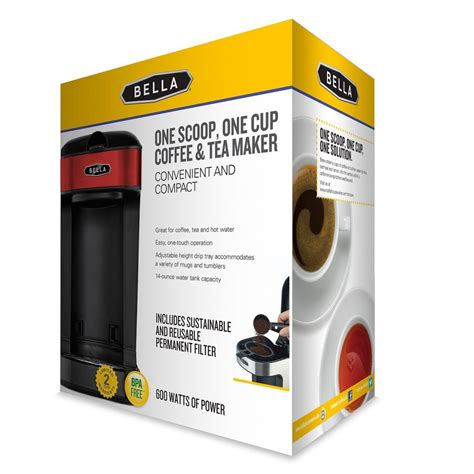 A cup of coffee per day gives you an energy boost and more importantly, it's known to protect against type 2 diabetes, liver diseases and lowers the risks of heart. Bella One Scoop One Cup Coffee Maker, Red Offer ...