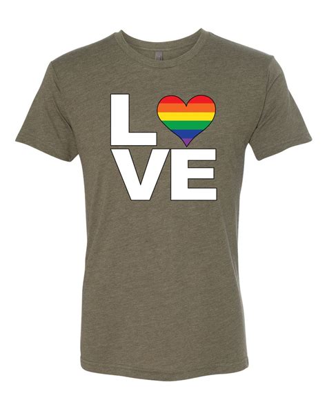 Love Heart Lgbt Pride Soft Premium T Shirt Gay Lesbian Proud Tee Ebay