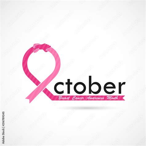 Breast Cancer October Awareness Month Typographical Campaign Background