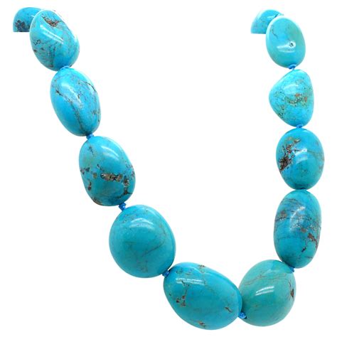 Graduated Natural Turquoise Necklace At Stdibs