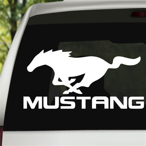 Mustang Logo Decal Sticker Mustang Logo Logo Sticker Custom