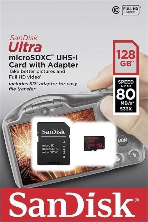 Sandisk Ultra Microsdxc 128gb Class 10 With Adapter 80mbs Skroutzgr