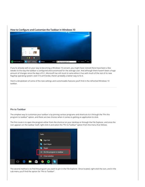 How To Configure And Customize The Taskbar In Windows 10 Docslib