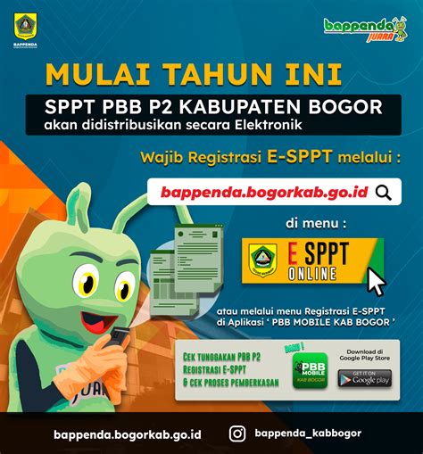 PBB ONLINE ESPPT Badan Pengelolaan Pendapatan Daerah Kabupaten Bogor
