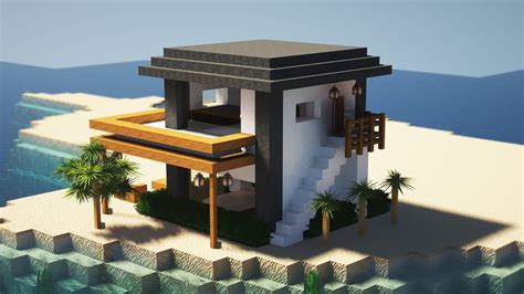 How To Build The Best Exotic Beach House Minecraft Rtx Youtube