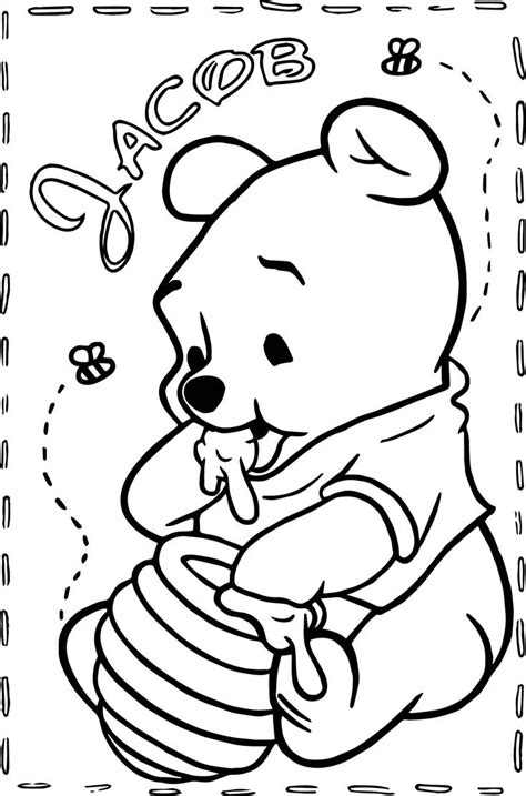 Lovely coloring pages about this animate. Baby Winnie The Pooh Coloring Page | Bear coloring pages ...
