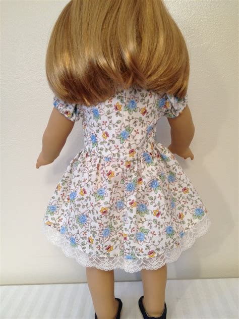 american made 18 girl doll clothing blue and cream by leslienlaura