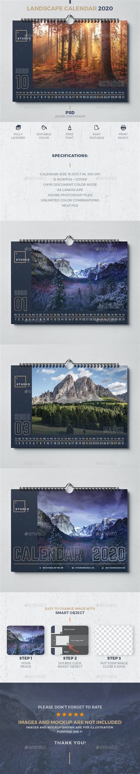 Landscape Calendar 2020 By Expirium Graphicriver