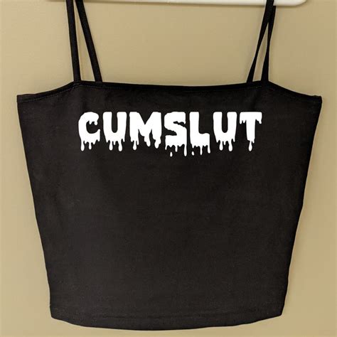 cumslut crop top ddlg daddys little slut shirt cuckold etsy