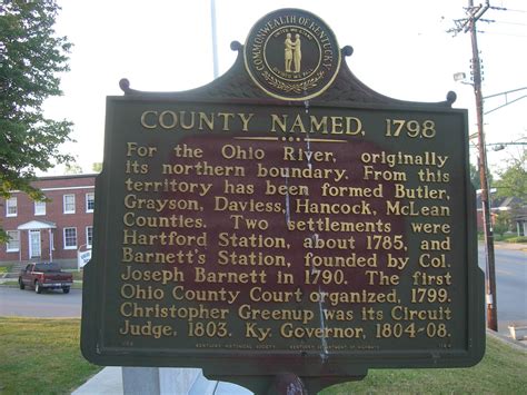 Ohio County Historic Marker Hartford Kentucky Jimmy Emerson Dvm