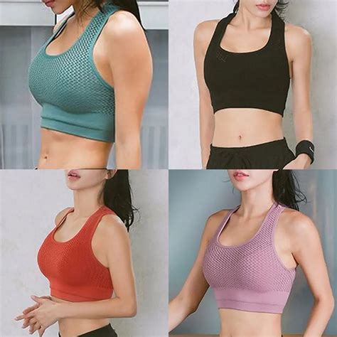 underwear bra mesh 2018 breathable mesh sport bra top women hollow out cross shockproof pussexy