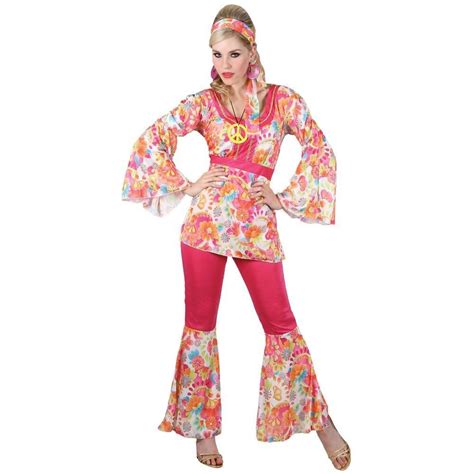 adult 60s 70s groovy lady hippy flower power womens ladies fancy dress costume ebay