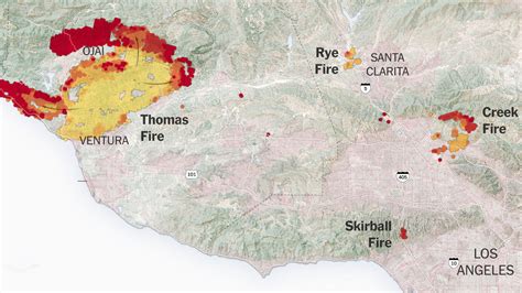 Where The Fires Are Spreading In Southern California The New York Times