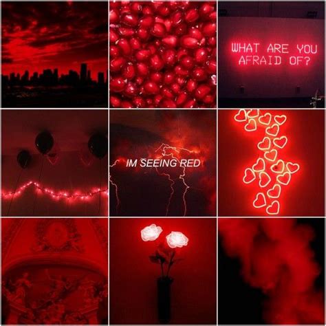 Red Mood Board Aries Aesthetic Aesthetic Collage Red Aesthetic