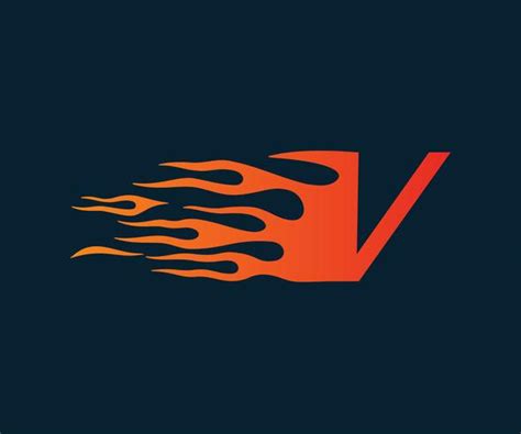 Letter V Flame Logo Speed Logo Design Concept Template 610994 Vector