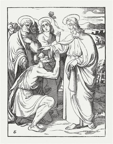 Jesus Heals A Blind Man Near Jericho By Zu 09