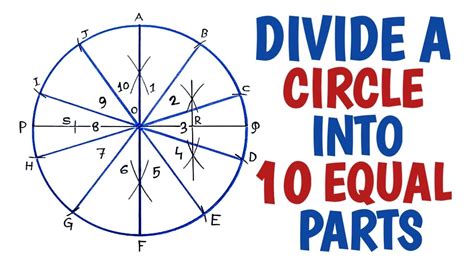 How To Divide A Circle Into 10 Equal Parts Youtube
