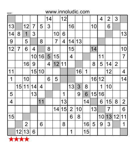 Sudoku 16 X 16 Para Imprimir 16x16 Sudoku Printable Simply Download