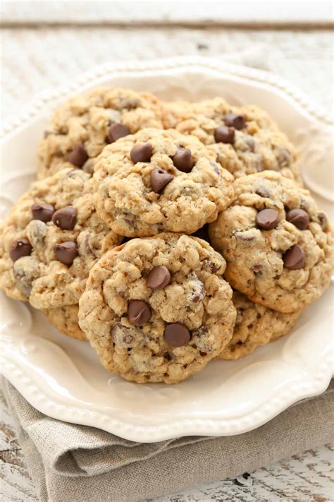 Soft And Chewy Oatmeal Chocolate Chip Cookies Live Well Bake Often