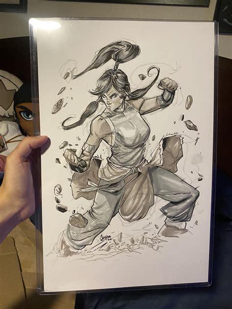 I got this awesome Korra original art piece! [campanaart1] : r