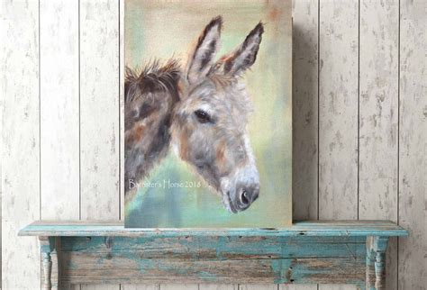 Happy Donkey Fine Art Giclee Prints From My Acrylic On Linen Etsy