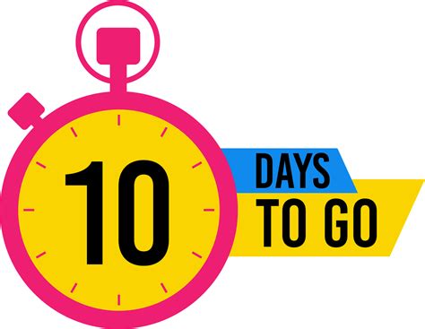 10 Days Left Countdown Banner 9315161 Png