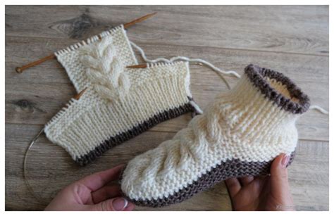 Super Soft Cozy Slippers Free Knitting Pattern
