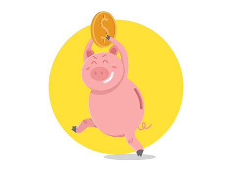 Runaway Piggy Bank By Hendrawan Wibisono On Dribbble
