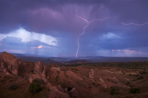 Lightning Crashes A Lightning Strike In Cappadocia Turkey Ryan
