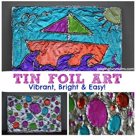 Textured Tin Foil Art In 2020 Tin Foil Art Easy Art Projects Foil Art