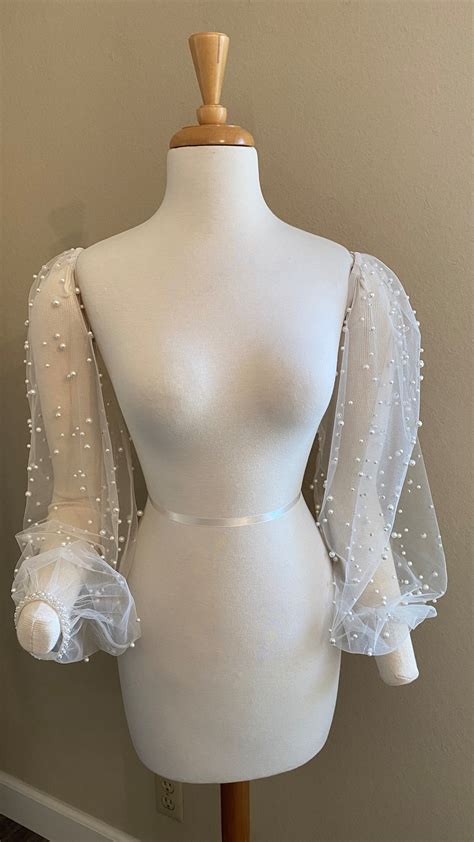 Detachable Wedding Sleeves Removable Sleeves Pearl Sleeves Etsy
