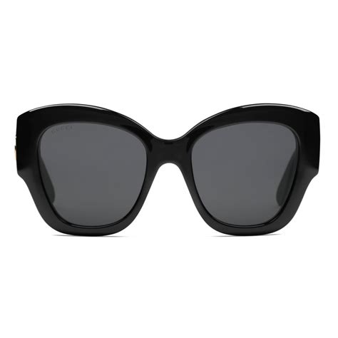 Gucci Cat Eye Sunglasses Black Grey Gucci Eyewear Avvenice