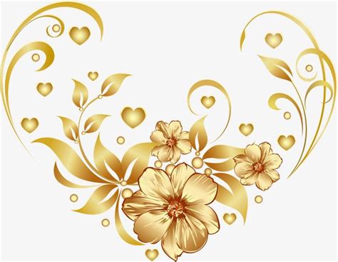 Polish your personal project or design with these golden flowers. Luxury Golden Flower | Flower art, Cartoon flowers, Flower ...