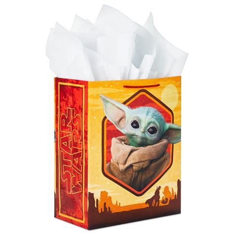 Hallmark 13 Large Star Wars T Bag With Tissue Paper Baby Yoda The