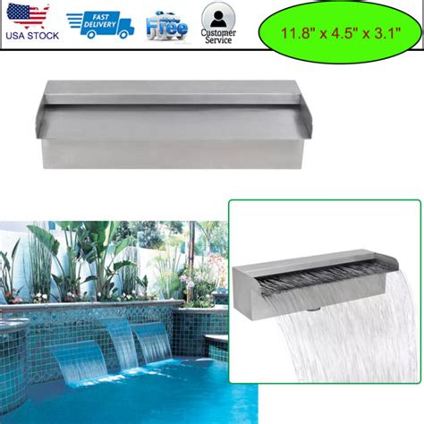 118 Waterfall Box Pool Fountain Stainless Steel Water Wall Pool Pond