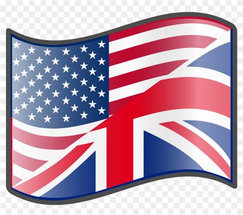 Htwb English Us Flags British And American Flags Crossed Hd Png
