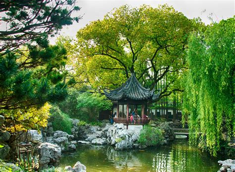 Fonds Decran 2400x1765 Chine Jardins Étang Shanghai Arbres Nature