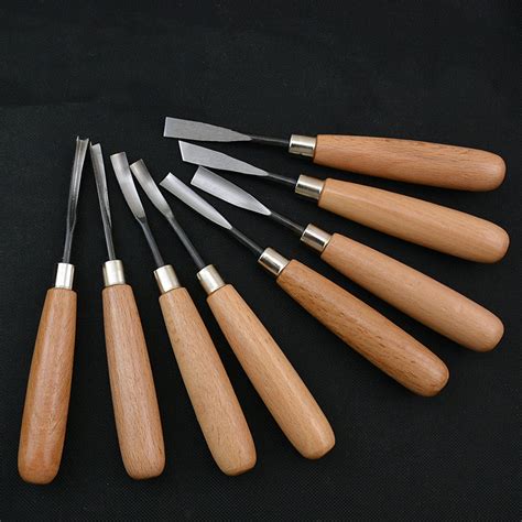8pcs Hand Wood Carving Knife Tools Chip Detail Chisel Set Tool For