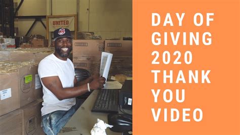Day Of Giving 2020 Thank You Youtube