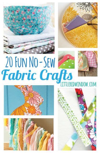 20 Fun No Sew Fabric Crafts Fabric Crafts Diy Diy And Crafts Sewing