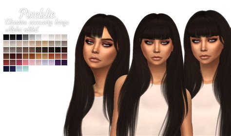 Im All Yours Elzasims Accessory Bangs Alpha Edited By Sims 4