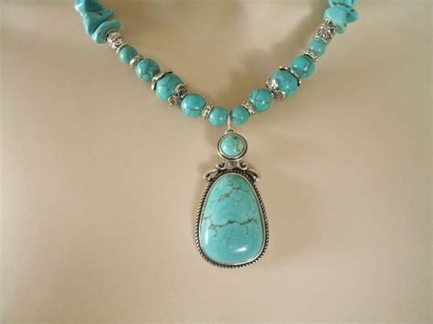 Turquoise Necklace Southwestern Jewelry Southwest By Sheekydoodle