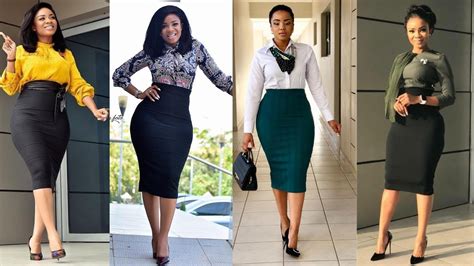 How To Dress Classy To Work Skirts Pencil Skirt Outfits For Work Youtube