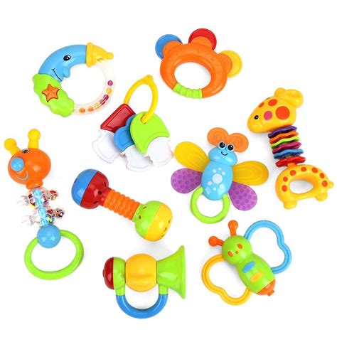 Buy Baby Toys Rattles Teether And Shakers 9 Pcs Baby Newborn T Set