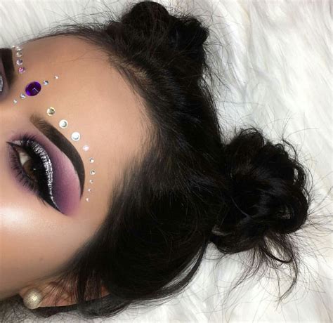 Pinterest Kat G Coachella Makeup Festival Makeup Rave Rhinestone