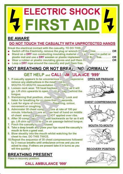 Electrical shock high reselution posters. HEALTH & SAFETY ELECTRIC SHOCK FIRST AID A3 LAMINATED (250 ...