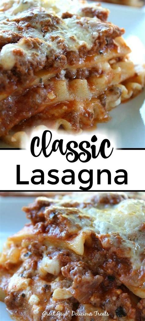 classic lasagna   delicious classic lasagna recipe loaded  ground beef cheese   su